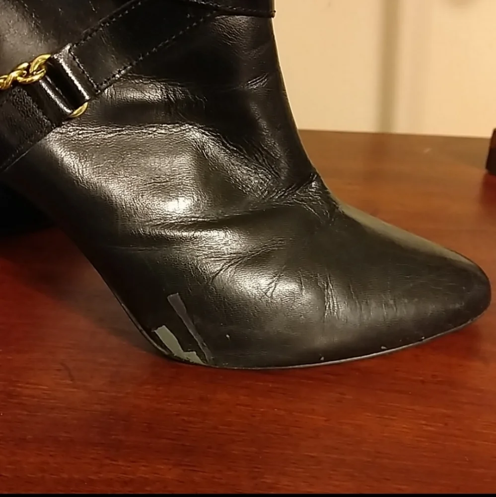 Ralph Lauren Black Boots Size 10B - Picture 5 of 7